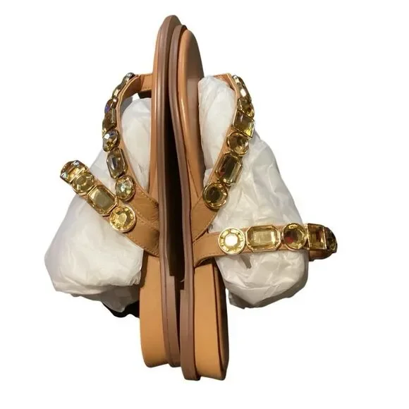 New Vince camuto asymmetrical toe ring leather sandals 7.5W - Picture 7 of 13